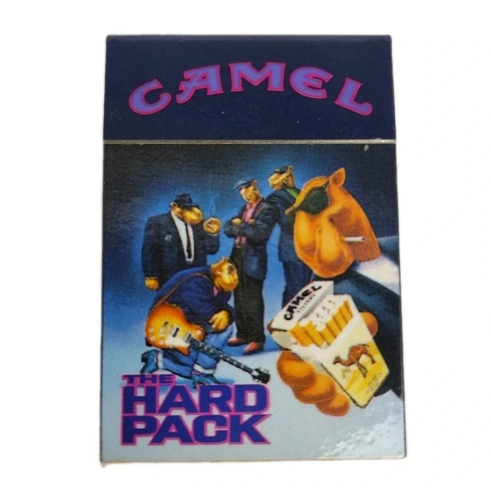 VTG CAMEL Y2K Motorcycle Joe 90's THE HARD PACK Flip-Top Lighter